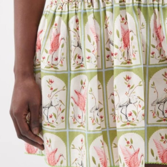 AGUA BY AGUA BENDITA Verao avian-print cotton-poplin mini dress - Picture 5 of 9